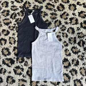 Nikibiki Black and Gray Tank Tops